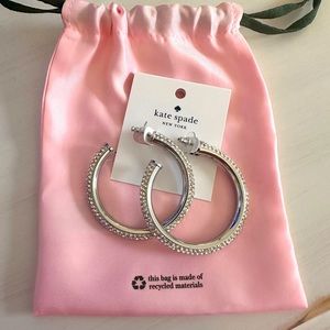 Kate Spade Razzle Dazzle hoop earrings.